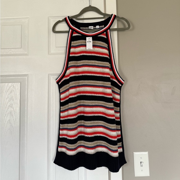GAP Multi color High Neck Sweater Tank Top NEW $45 retail - Picture 2 of 8